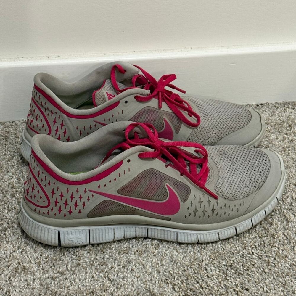 Nike Free Run 3 Gray/Pink Women's size 12